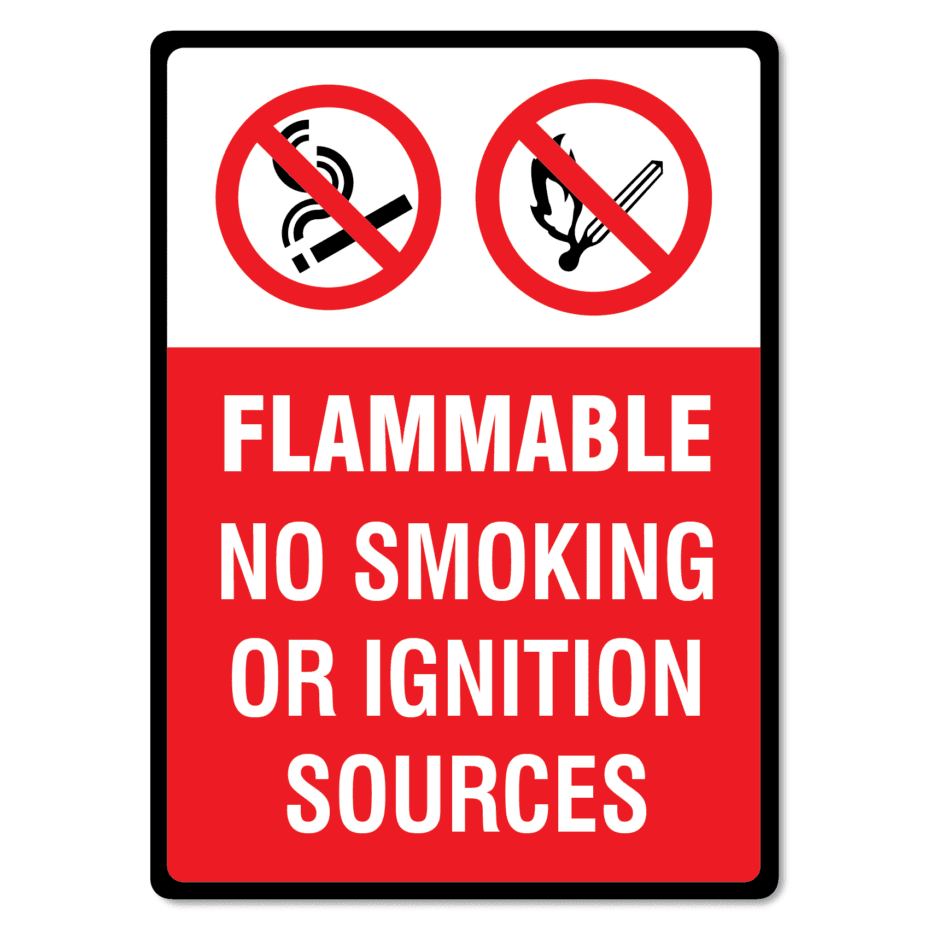 Flammable No Smoking Or Ignition Sources Sign The Signmaker