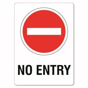 No Entry