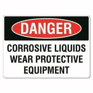 Danger Corrosive Liquids