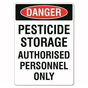 Pesticide Storage Sign