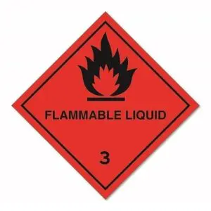 Flammable Liquid Diamond Sign