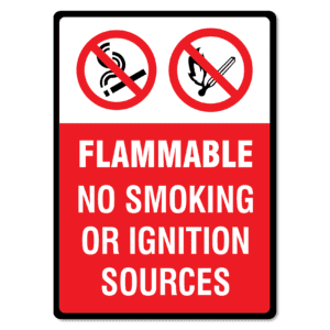 No Smoking or Ignition Sources Sign