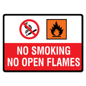 No Smoking No Open Flames Sign