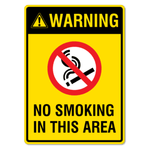 No smoking in this area