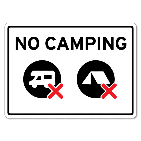 No Camping Sign