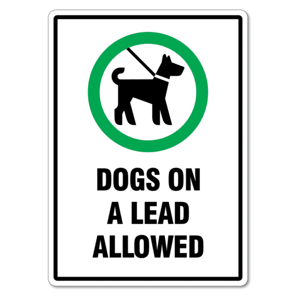 Dogs On A Lead Allowed Sign