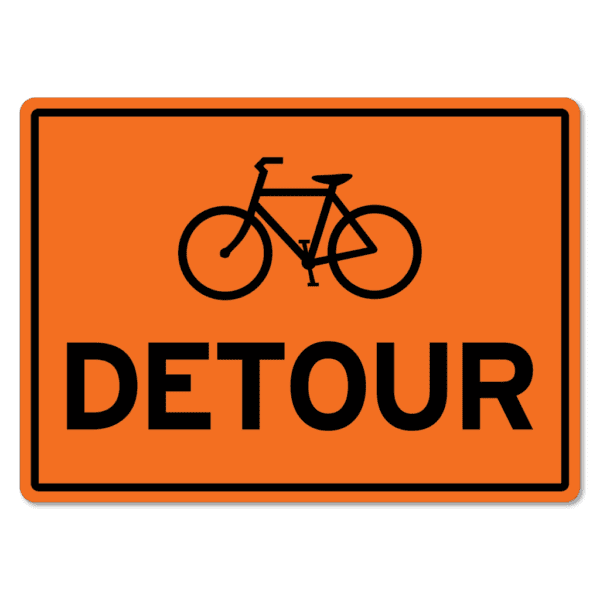 Cyclist Detour Sign