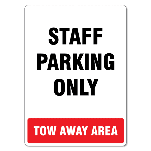 Staff Parking Only Sign