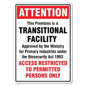 Transitional Facility Sign