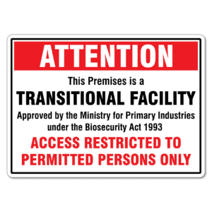 Transitional Facility Sign