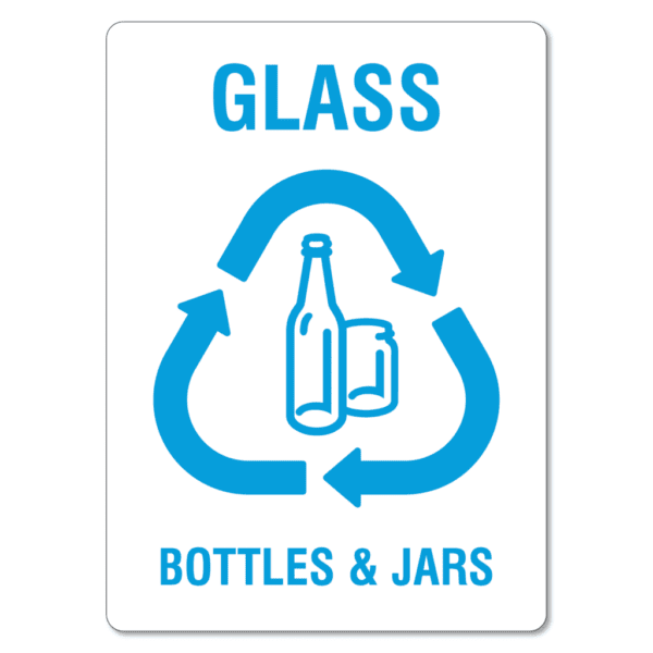 Glass Waste Sign - Bottles & Jars