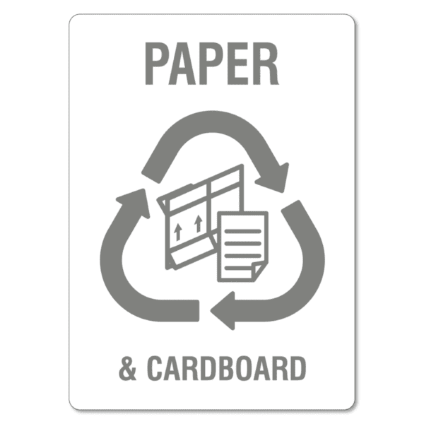 Paper Waste Sign - Paper & Cardboard