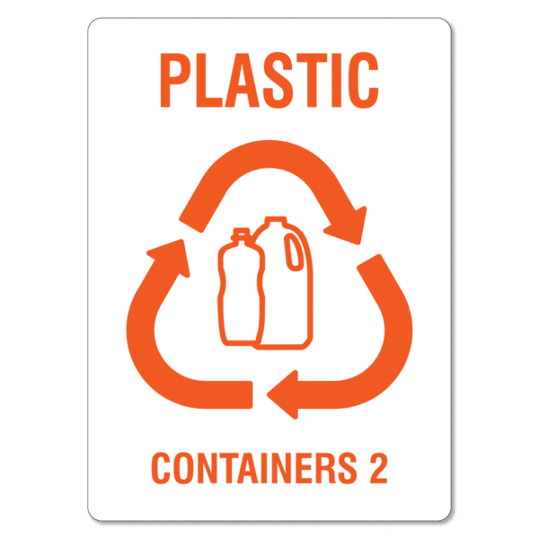 Plastic Waste Sign - Plastic Containers 2