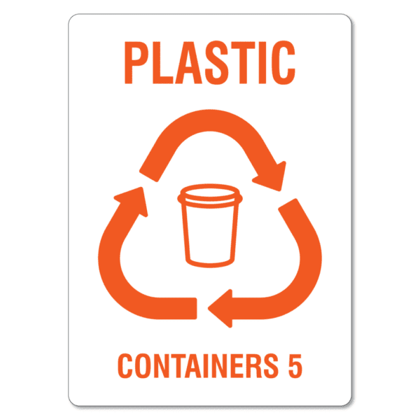 Plastic Waste Sign - Plastic Containers 5