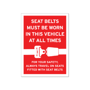 Seat Belt Safety Sticker