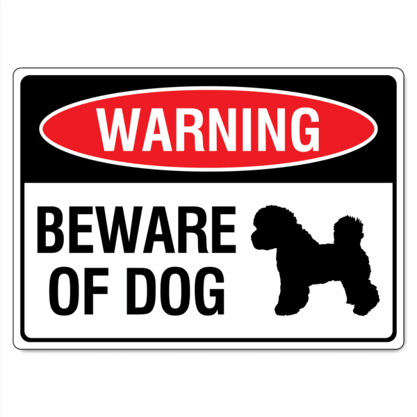 Beware Of Dog Sign - Bichon Maltese