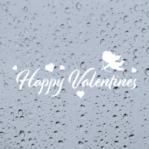 Happy Valentines Cupid Window Stickers