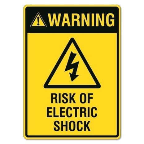 Warning - Risk of Electric Shock Sign - The Signmaker