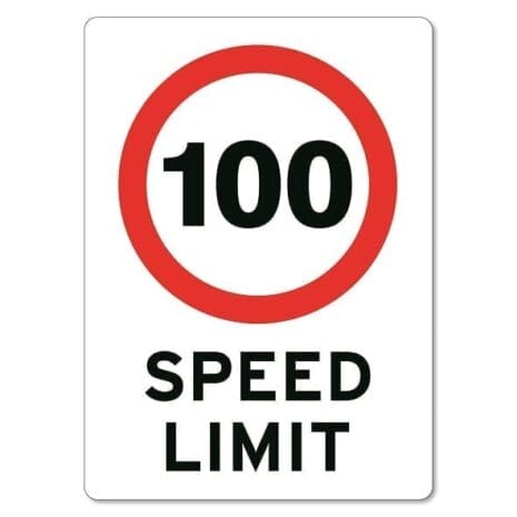 Speed Limit Sign - 100 - The Signmaker