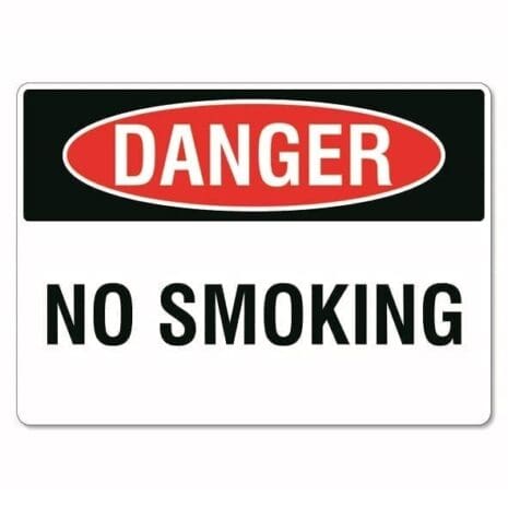 Danger - No Smoking Sign - The Signmaker