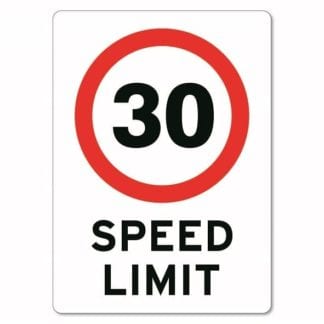 limit speed sign private road