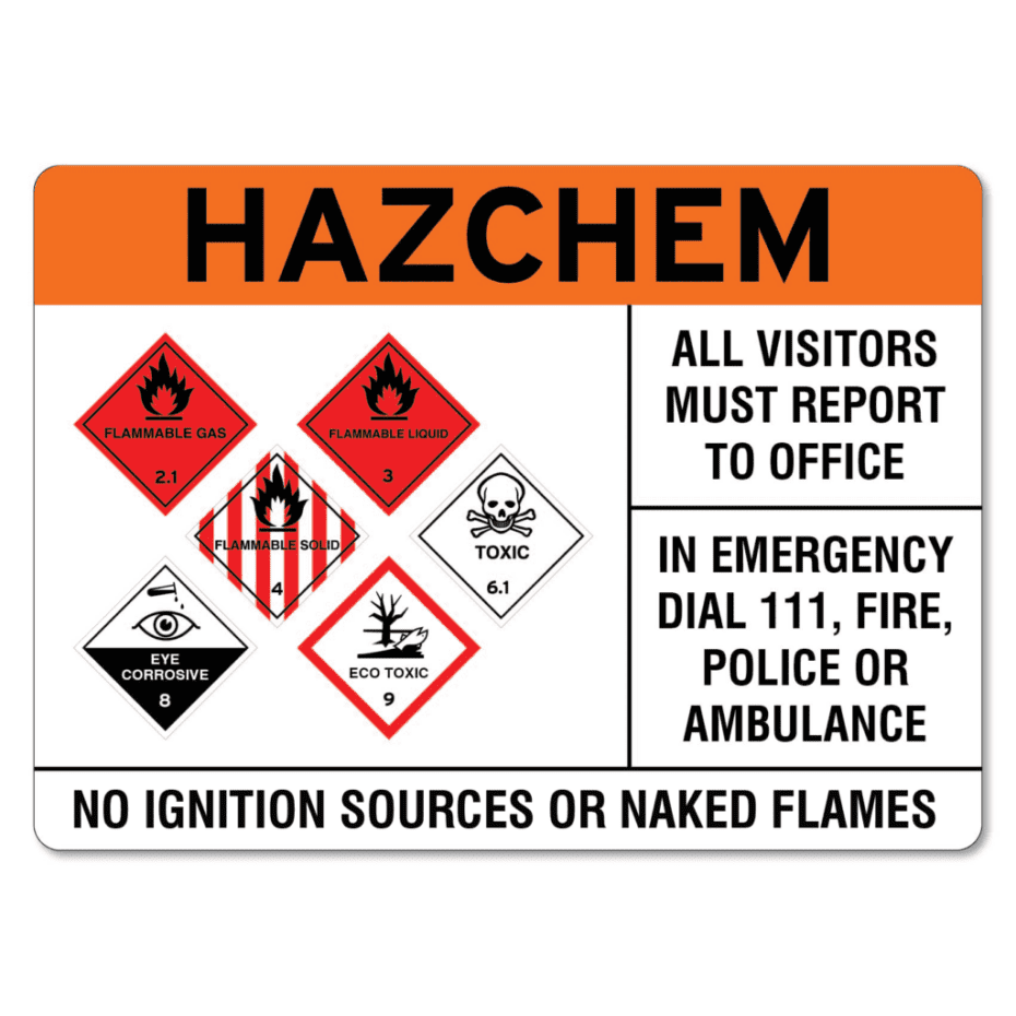 Hazchem Sign Consolidated Diamonds The Signmaker 4479