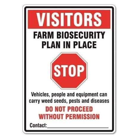 Farm Biosecurity Plan In Place Sign - The Signmaker