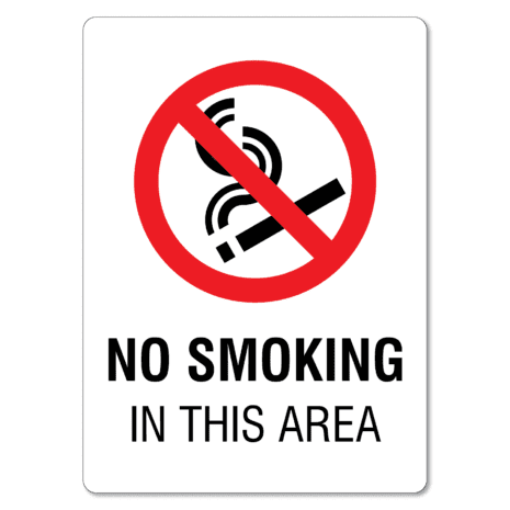 Smoking Sign - No Smoking In This Area - The Signmaker