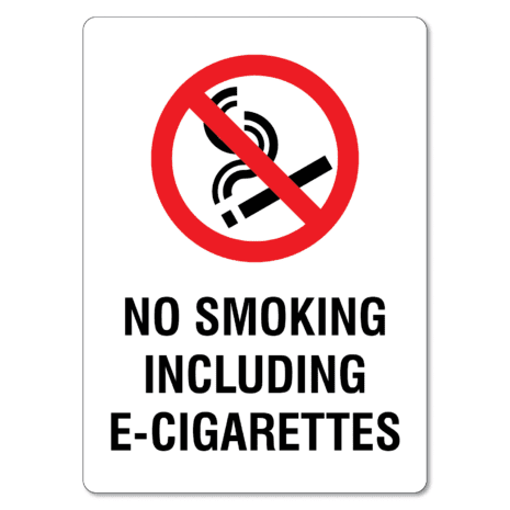 No Smoking Including E-Cigarettes Sign - The Signmaker