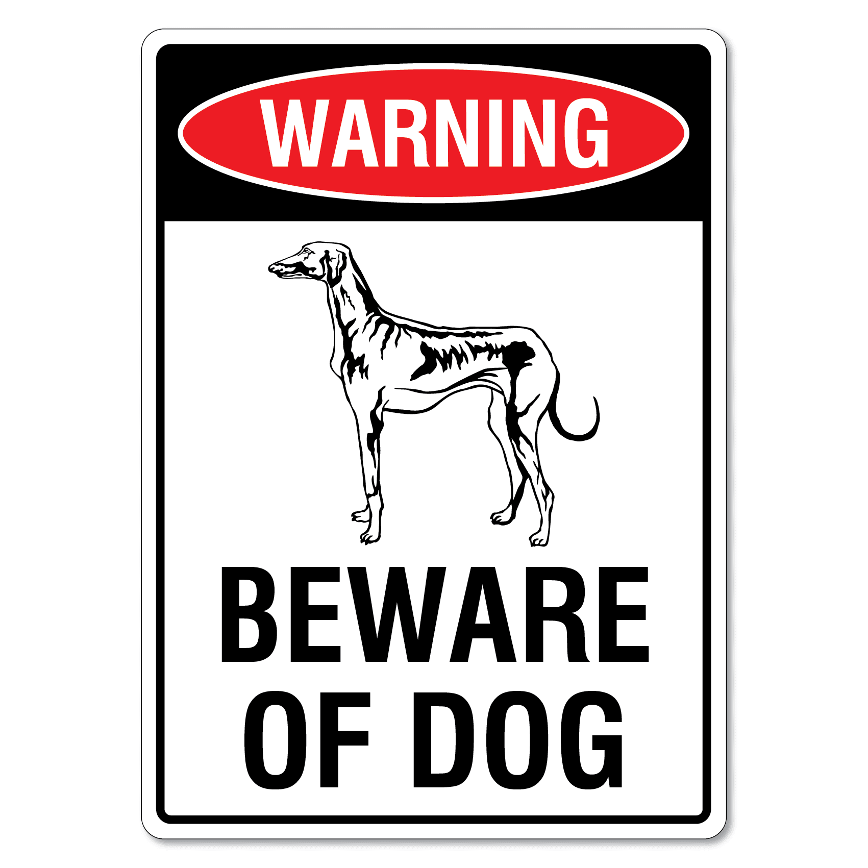 Warning Beware Of Dog Sign Greyhound The Signmaker