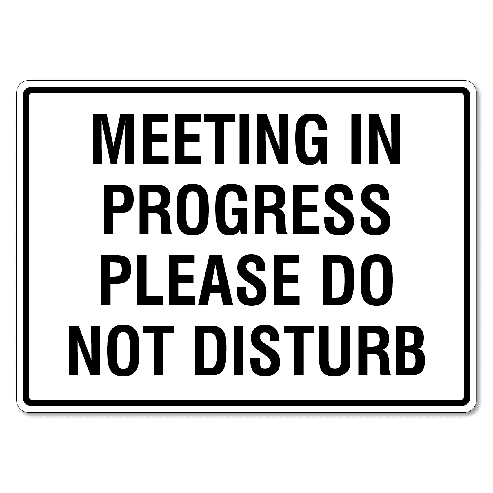 Printable Meeting In Progress Sign - Customize and Print