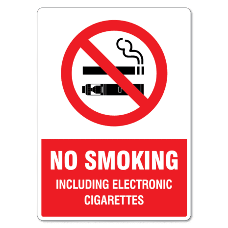 No Smoking Including Electronic Cigarettes Sign - The Signmaker