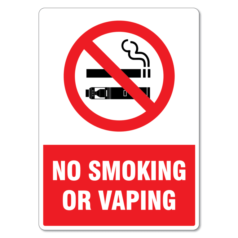 No Smoking Or Vaping Sign - The Signmaker