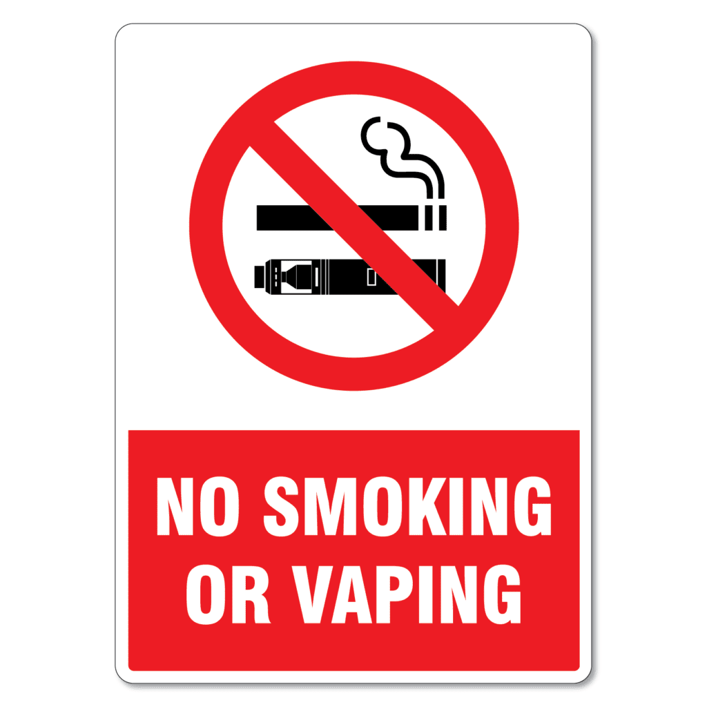 No Smoking Or Vaping Sign - The Signmaker
