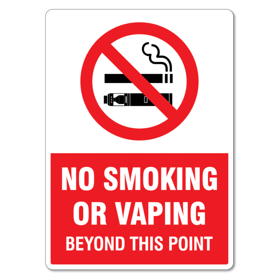 No Smoking Or Vaping Beyond This Point Sign - The Signmaker