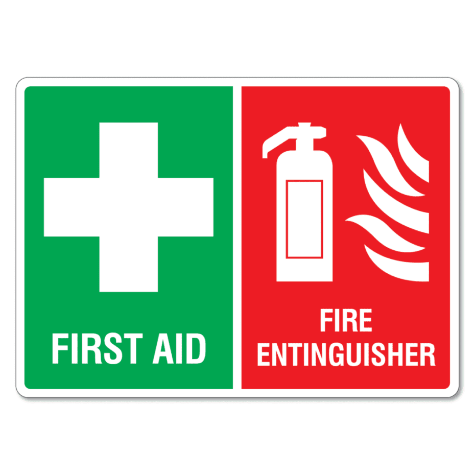 First Aid and Fire Extinguisher Sign - The Signmaker