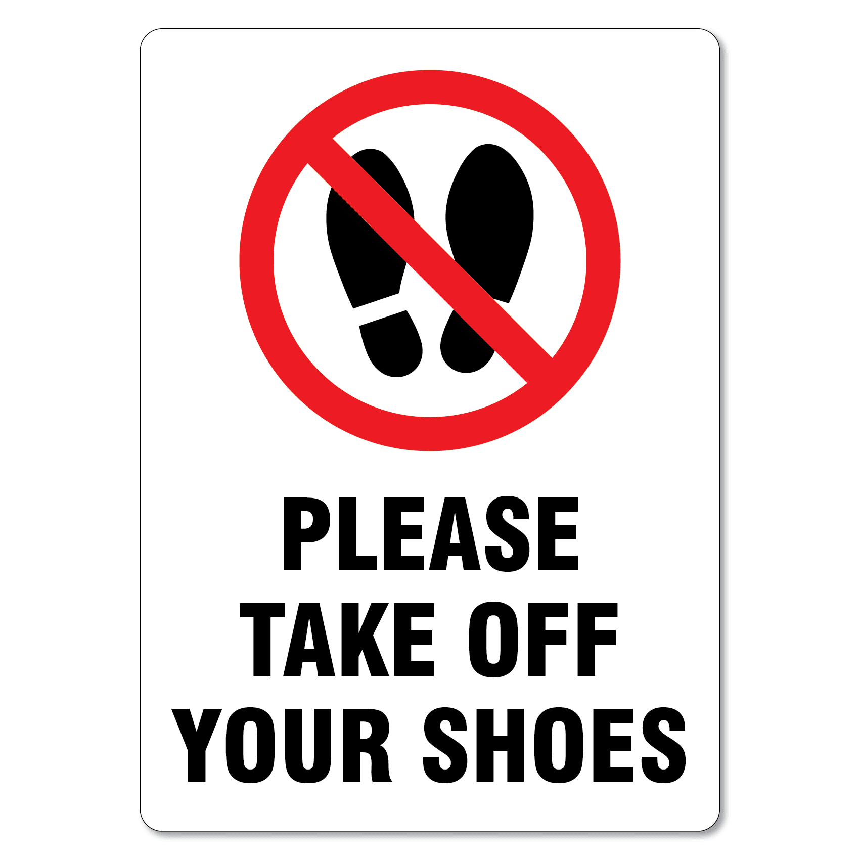 Please Take Off Your Shoes Sign - The Signmaker