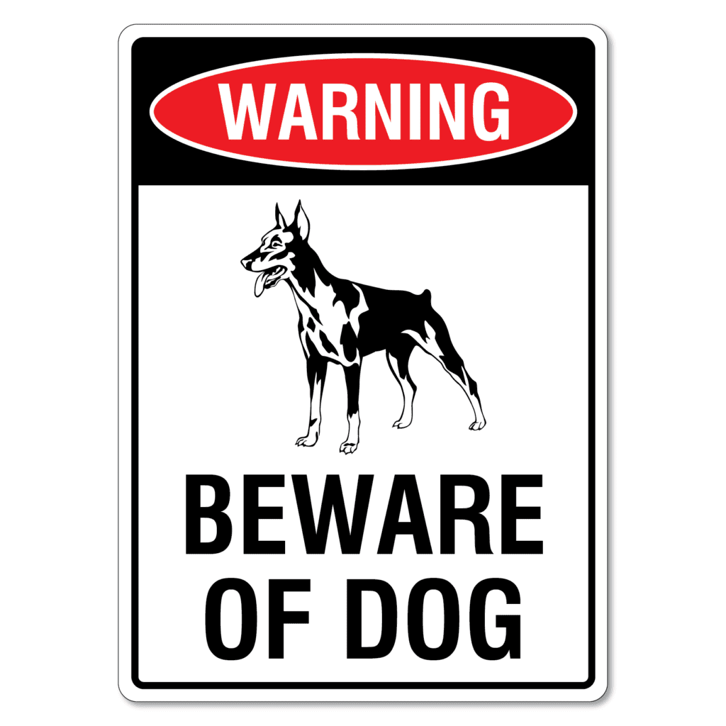 Warning Beware Of Dog Sign - Doberman - The Signmaker