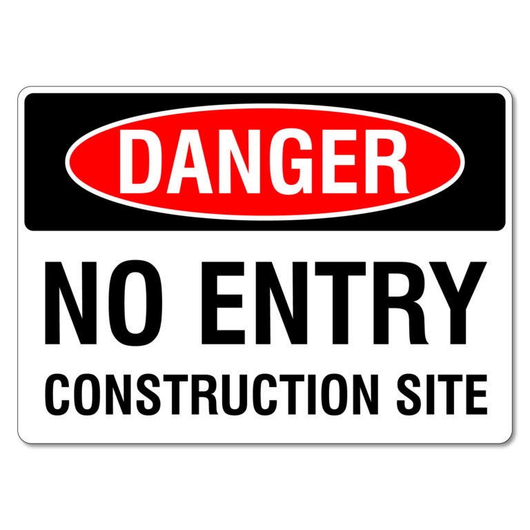 No Entry Construction Site Sign - The Signmaker