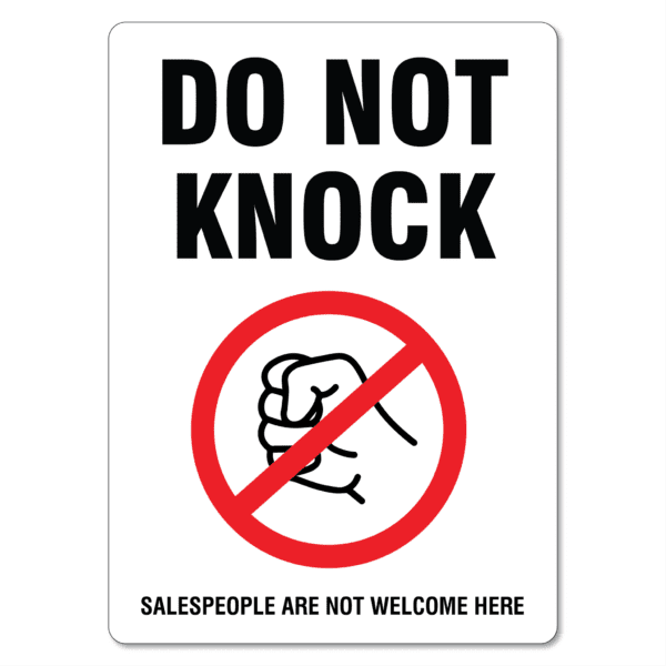 Do Not Knock Sign The Signmaker