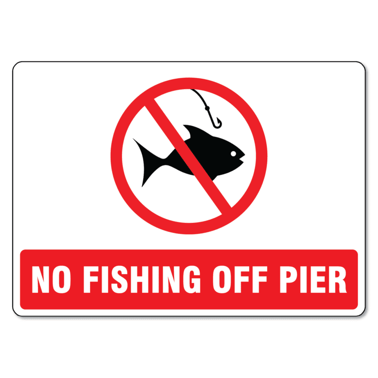 No Fishing Off Pier Sign - The Signmaker