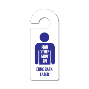 Man Stuff Going On Door Hanger