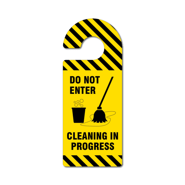 Cleaning in Progress Door Hanger