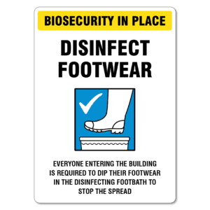 Disinfect Footwear Sign