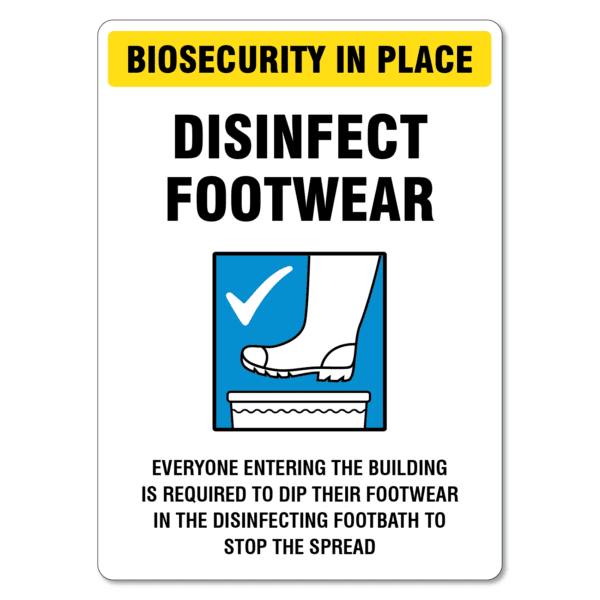 Disinfect Footwear Sign