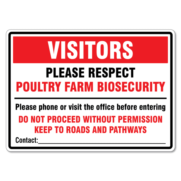 Poultry Farm Biosecurity Sign