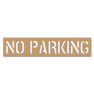 No Parking Stencil