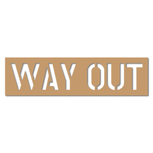 Way Out Stencil